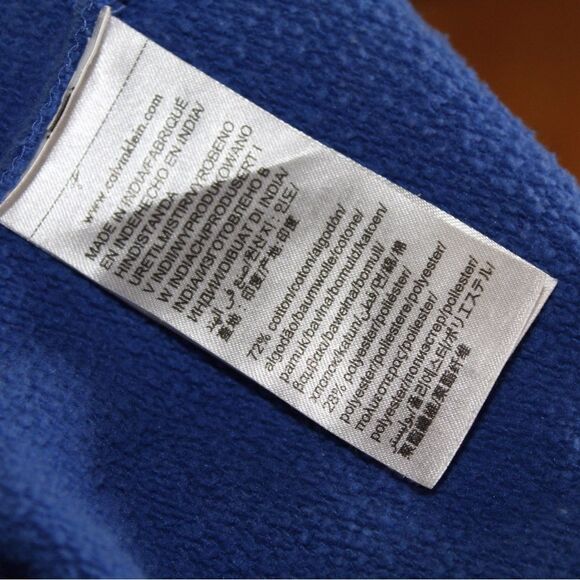 Calvin Klein Men's Classic CK Logo Fleece Crewneck Sweatshirt - Picture 3 of 5